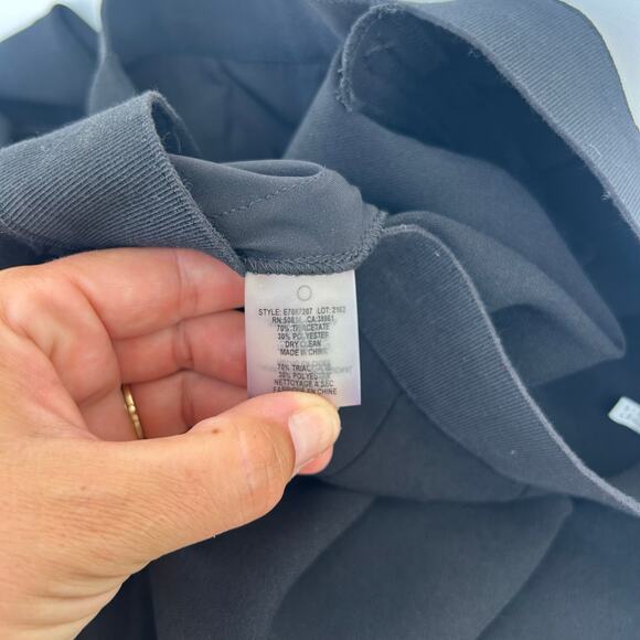 Elie Tahari Wide Leg Front Slit Trousers Black Flowy Size 4 Slit Leg Pants - Picture 10 of 10